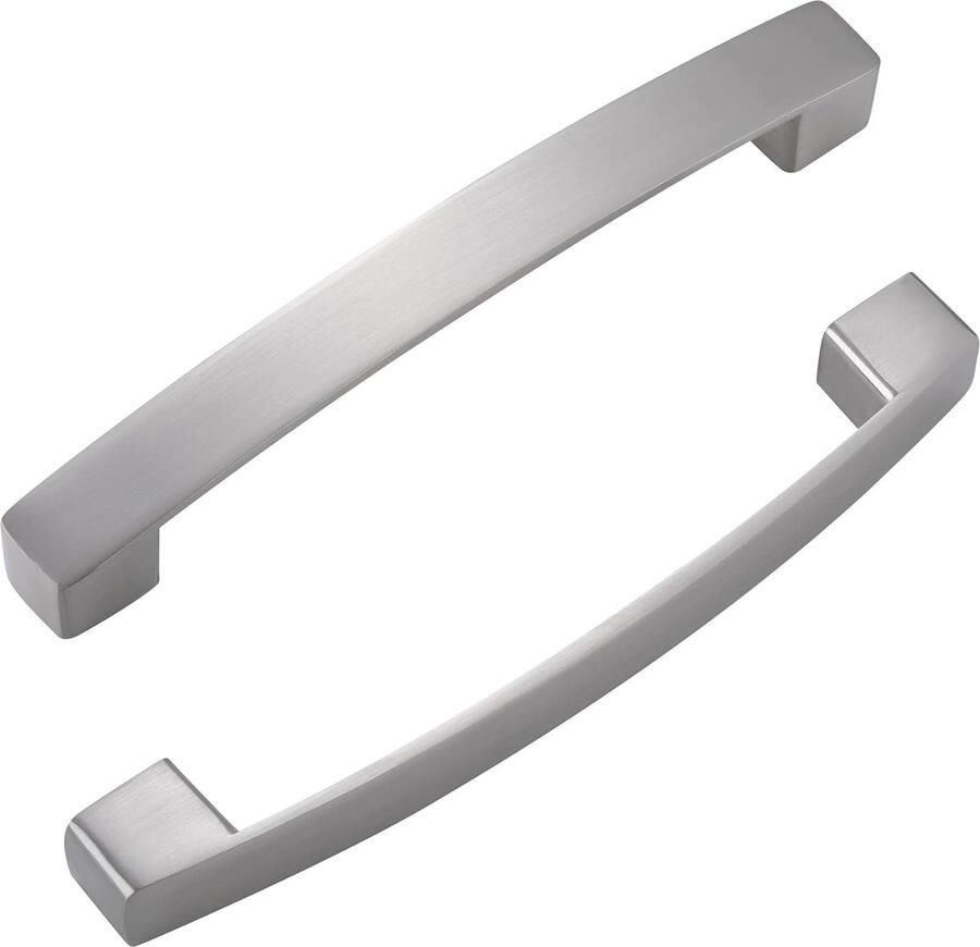6 Stuks Keuken Deurgrepen 160mm Geborsteld Nikkel Kast Handgrepen voor Keukenkasten en Laden