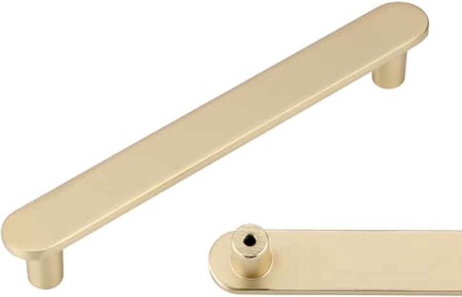 6 Stuks Keukenkast Handgrepen 128mm Messing Gouden Meubelgrepen