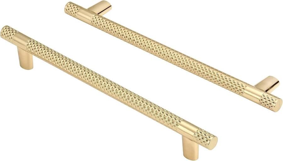 6 Stuks Keukenkast Handgrepen Gatencentra 192mm Gouden Deurgrepen voor Keuken