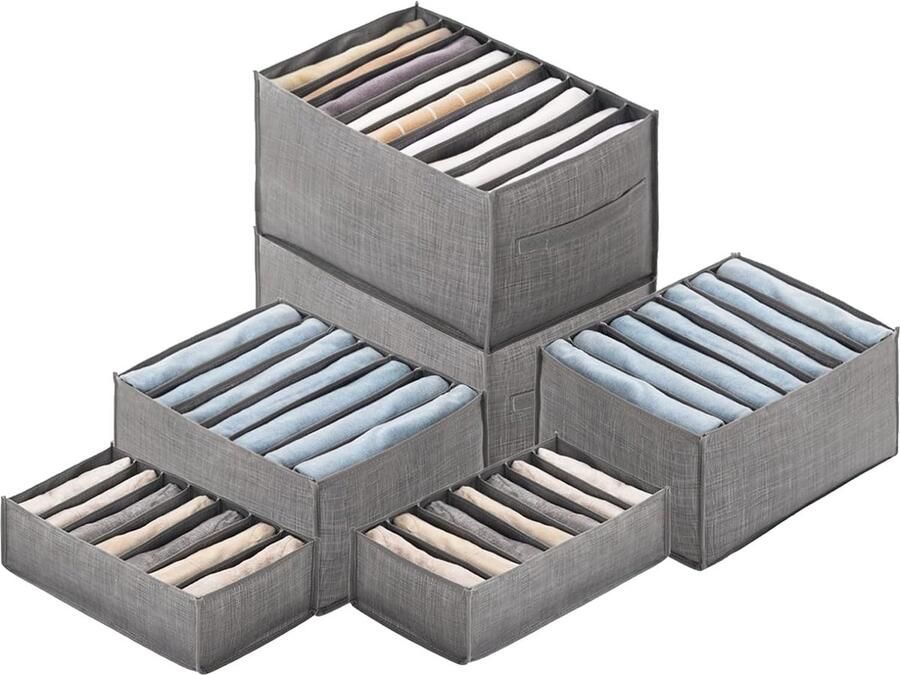 6 stuks kledingkast-organizer voor kleding kledingkast laden organizer opbergsysteem kledingopbergbox voor sokken ondergoed kleding kousen