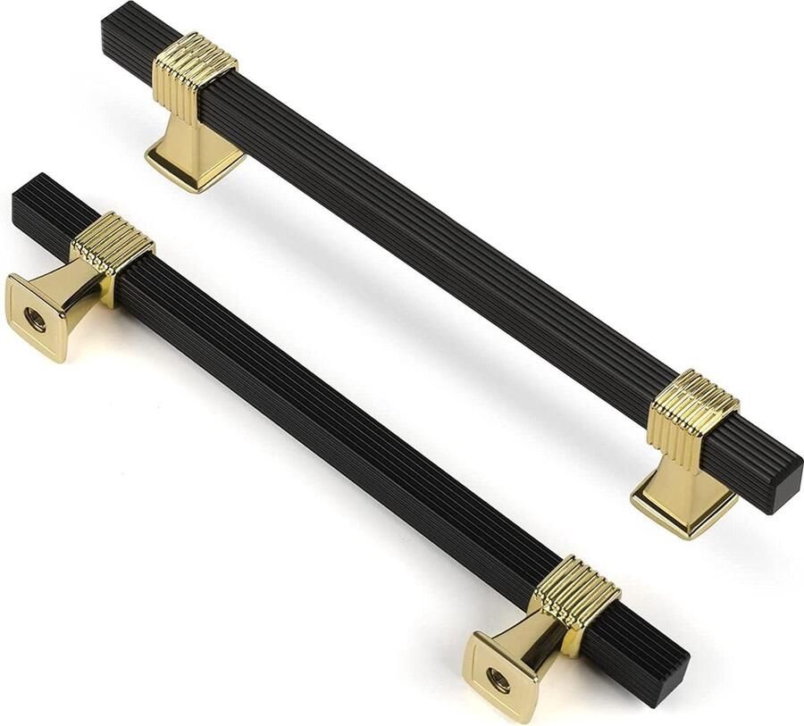 6 Stuks meubelgrepen 192 mm zwart-t bar keuken deurgrepen keukengreep zwart