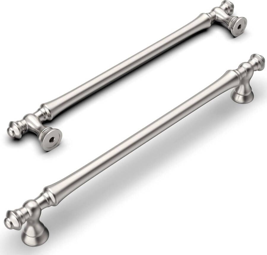 6 stuks meubelgrepen geborsteld nikkel 192 mm gatafstand schuifladen handgrepen voor keukenkasten zware zinklegering kastgrepen ladegrepen deurgrepen