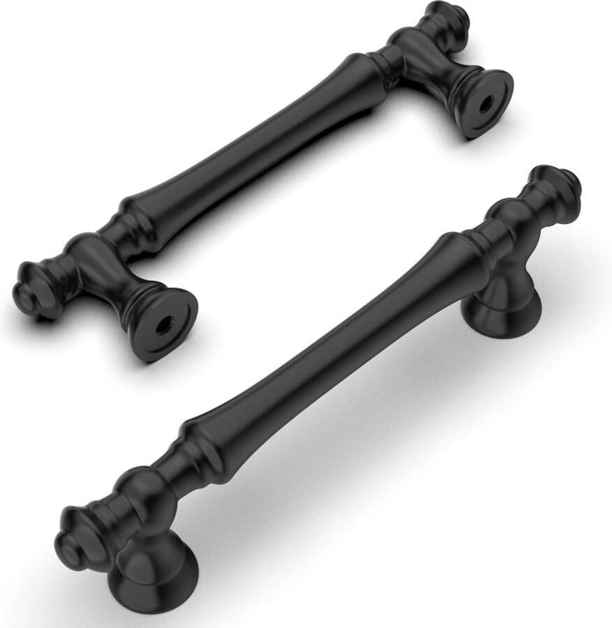 6 stuks meubelgrepen zwart 96 mm gatafstand laden handgrepen voor keukenkasten zware zinklegering kastgrepen ladegrepen deurgrepen