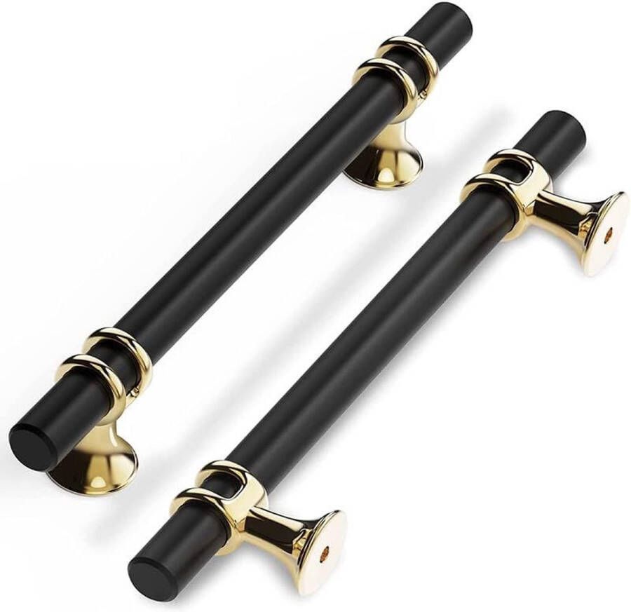 6 stuks meubelgrepen zwarte moderne handgrepen meubelgrepen 192 mm gatafstand deurgrepen keukenladegrepen roestvrijstalen deurgrepen keuken zwart - Foto 2