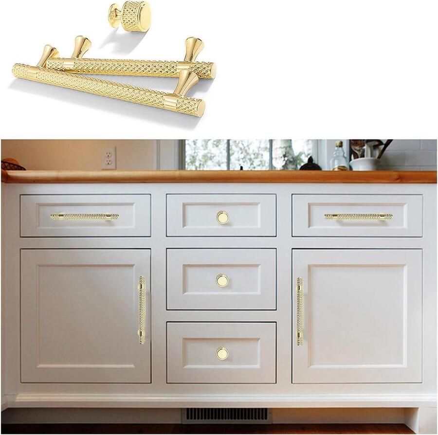 6 stuks Moderne Goud Cabinet Handvat 192mm Keukengrepen Zinklegering Slaapkamer Ladekastgreep Keuken Badkamermeubels