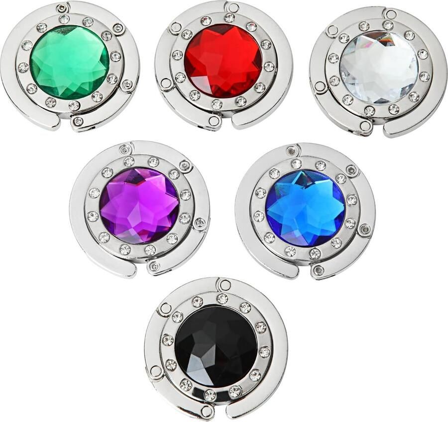 6 stuks opvouwbare antislip tashaken houders 6 kleuren handtashaken voor tafel kantoor café restaurants