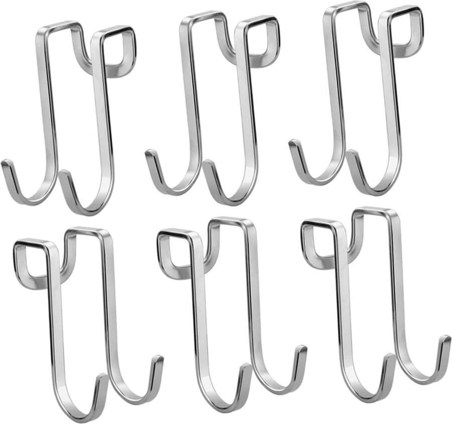 Boven de deur haken set van 6 badkamer handdoekkledingopberghangers kleerhanger om op te hangen