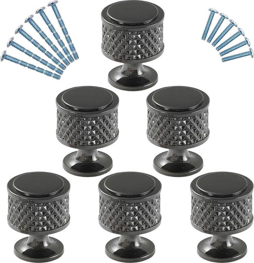 6 stuks ronde meubelknoppen grijs metalen kastknoppen modern enkele gat ladeknoppen zinklegering keukenknoppen ladegrepen voor laden keukenkasten slaapkamer kledingkast 6 stuks