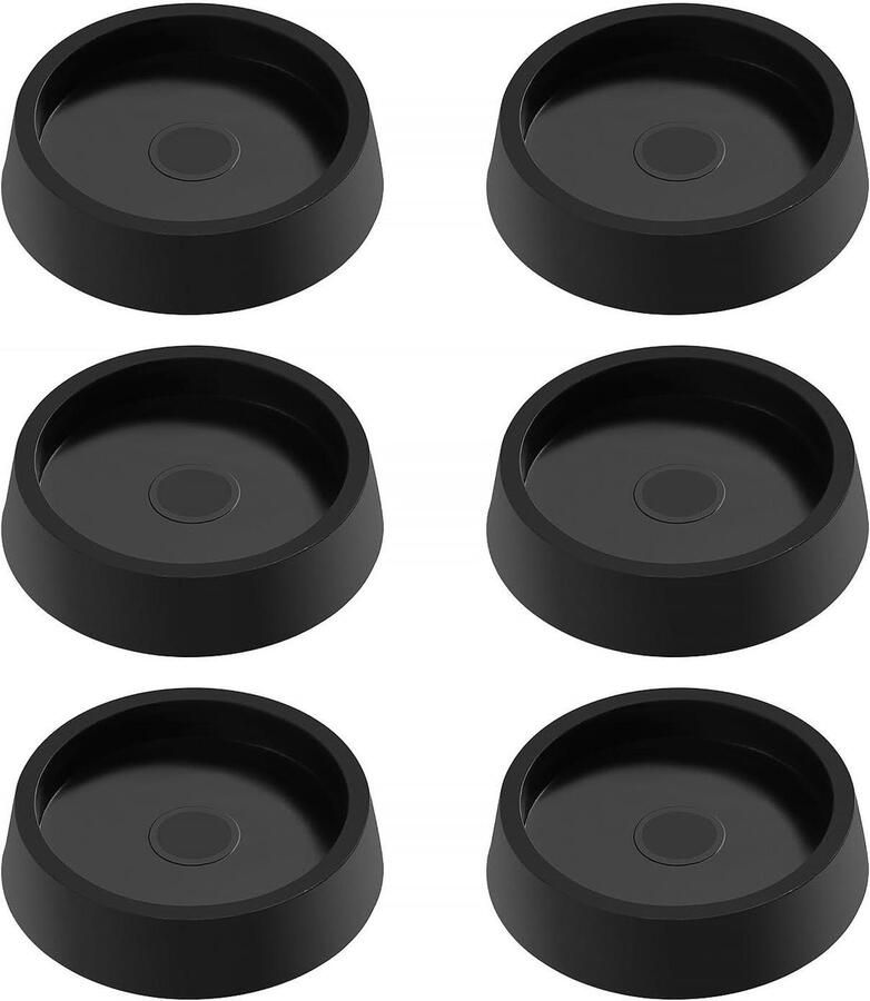 6 Stuks Rubberen Meubelzwenkwiel Beker Ronde Antislipvoeten Stoelpoot Vloerbeschermer