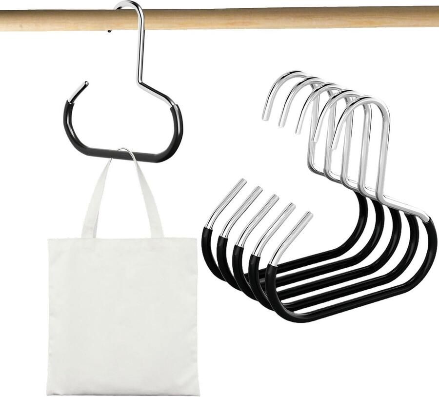 6 stuks sjaalhouders riemhouders stropdashouders hoedhouder gebogen sjaalbeugel antislip organizer houder voor sjaals en hoeden