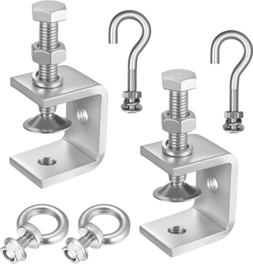 6 stuks verstelbare C-klemmen voor houtbewerking en lassen Hoge kwaliteit roestvrij staal met 0-25 mm klembereik