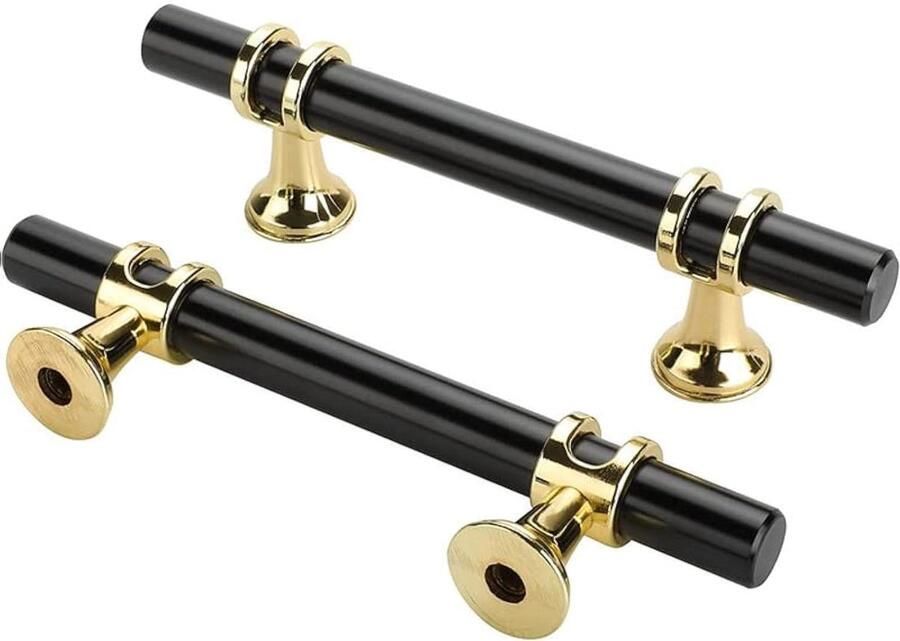 6 Zwarte keukenkast handgrepen 96mm Set van 6 deurgrepen voor keukenkasten