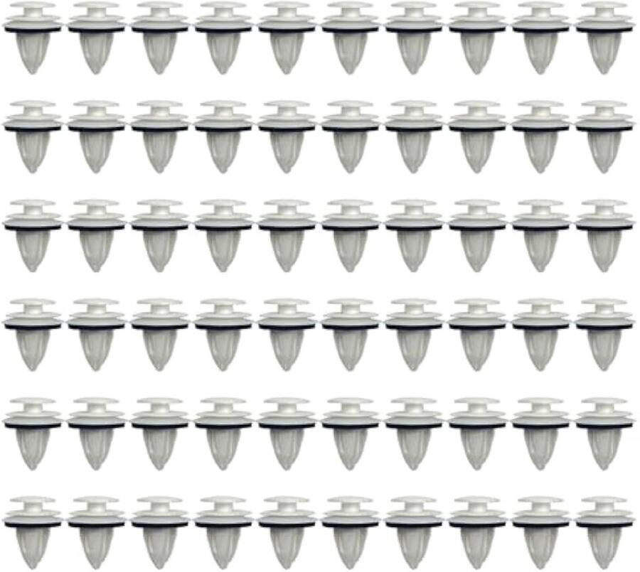 60 stuks klemmen voor auto deurbekleding clips van kunststof klinknagels van kunststof voor auto's bevestigingsclips voor auto's met afdichtring kunststof klemmen voor de auto
