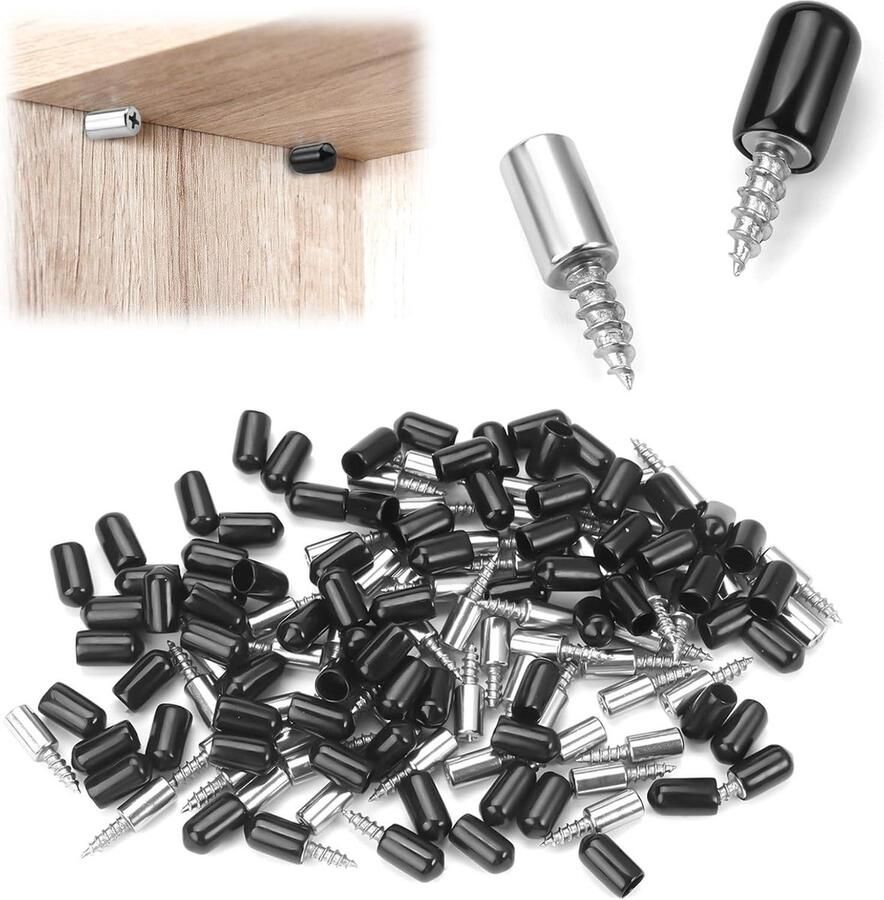 60 Stuks Plankdragers om te Schroeven Plankhouders Voor Legplanken Boekenkasten