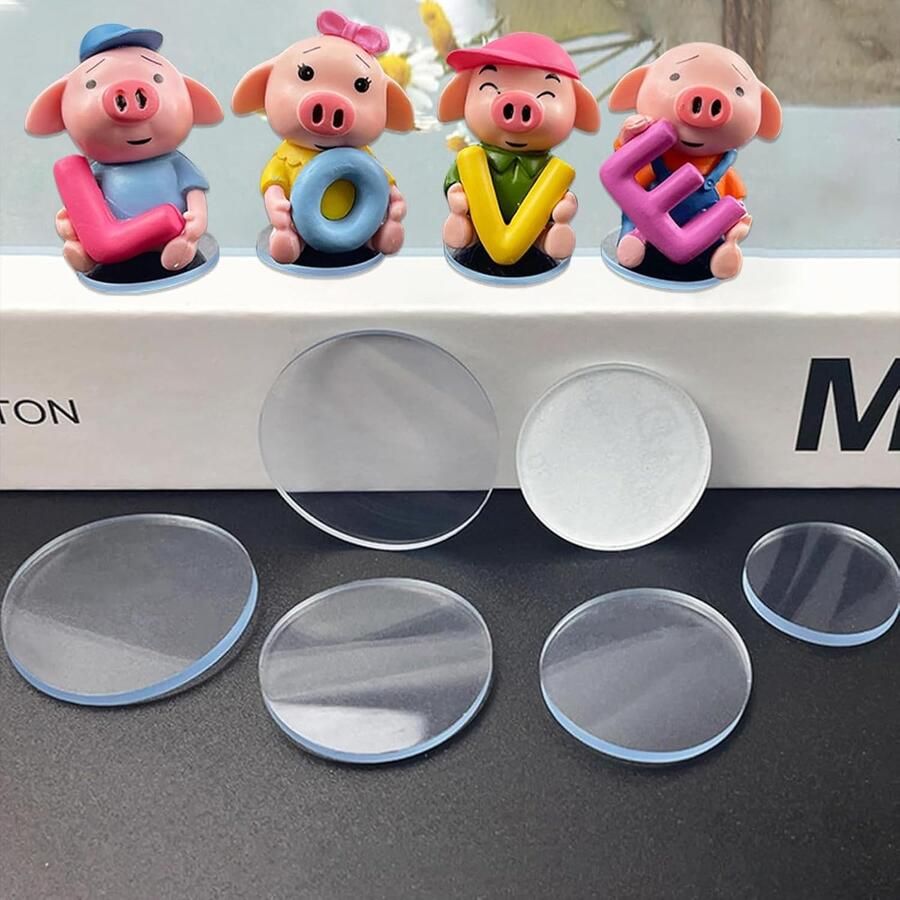 60 Stuks Transparante Antislip Pads Rubberen Noppen voor Glazen Platen Antislip Pads voor Ronde Tafelbladen Onderlegger voor Eettafels Glazen Platen Werkbanken en Meubels