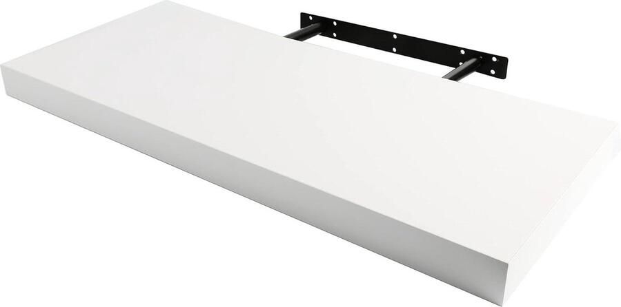 60 x 25 x 4 cm zwevende wandplank wit onzichtbare fixatie maximale belasting 25kg