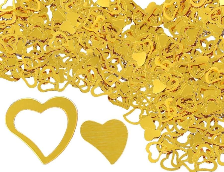 600-700 stuks gouden bruiloftsconfetti glitter hart tafeldecoratie voor bruiloftsdecoraties