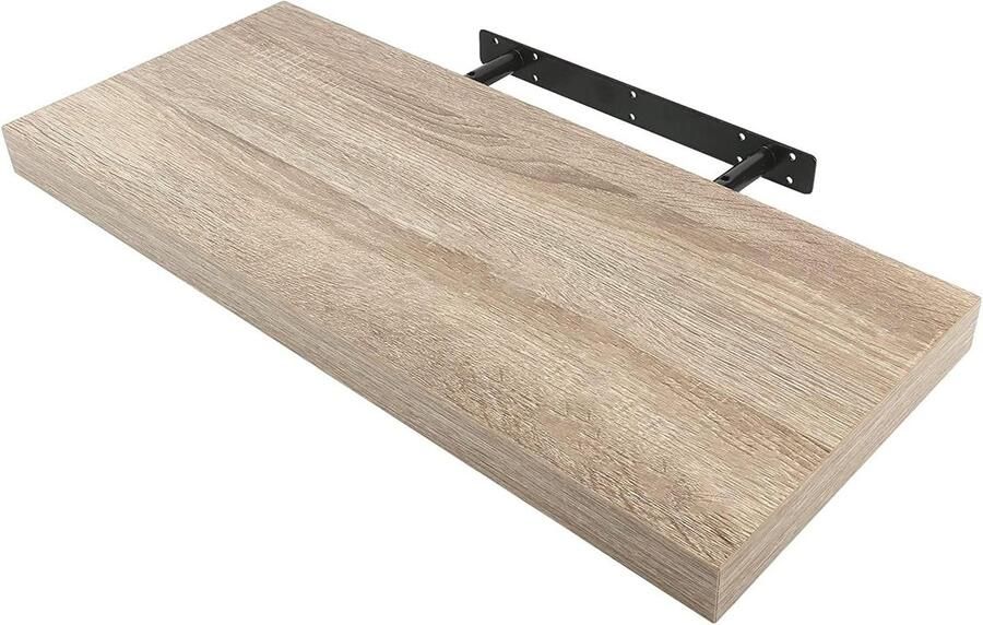 60x25x4 cm zwevende wandplank verouderd eiken kleur onzichtbare fixatie decoratief planken maximale belasting 25kg