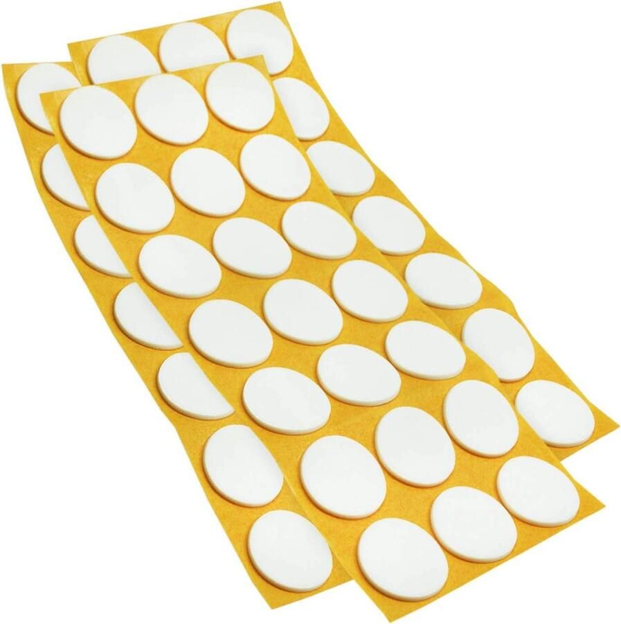 63 x anti-slip pads van EPDM wit Ø 30 mm 25 stuks