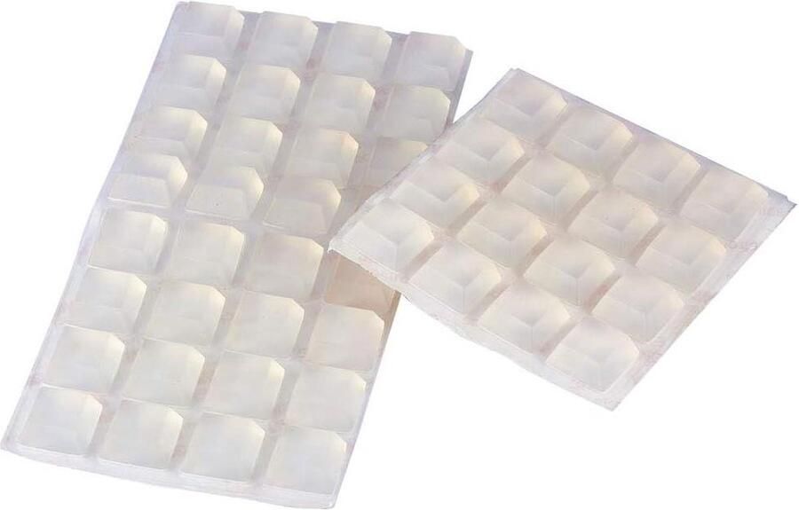 64 stks Clear Siliconen Zelfklevende Bumper Pads Geluidsdempende Oppervlaktebescherming Trapeziumvormig 20 * 20 * 8 mm