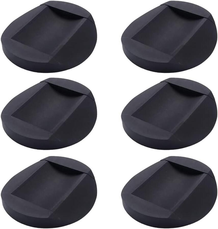 6PCS Furniture Coasters Anti-Sliding Non-slip Rubber Feet Vloerbeschermers voor Bed Sofa Stoel Poten Wielen Geschikt voor Alle Vloeren Zwart