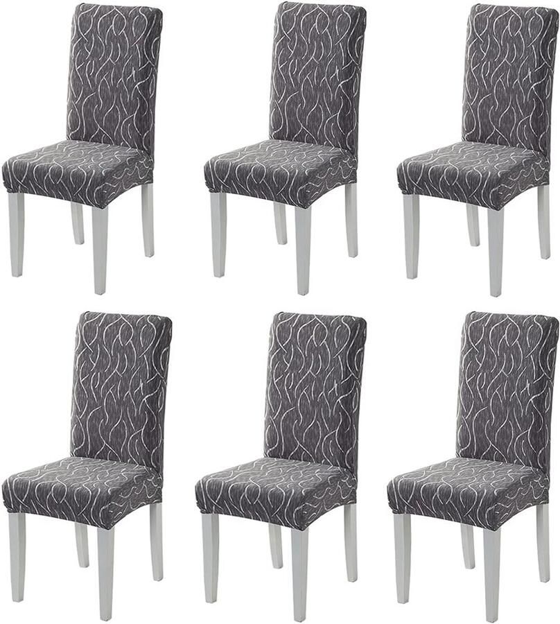6x Rekbare Stoelhoezen voor Eetkamer Moderne Slipcovers voor Bruiloft Hotel en Restaurant