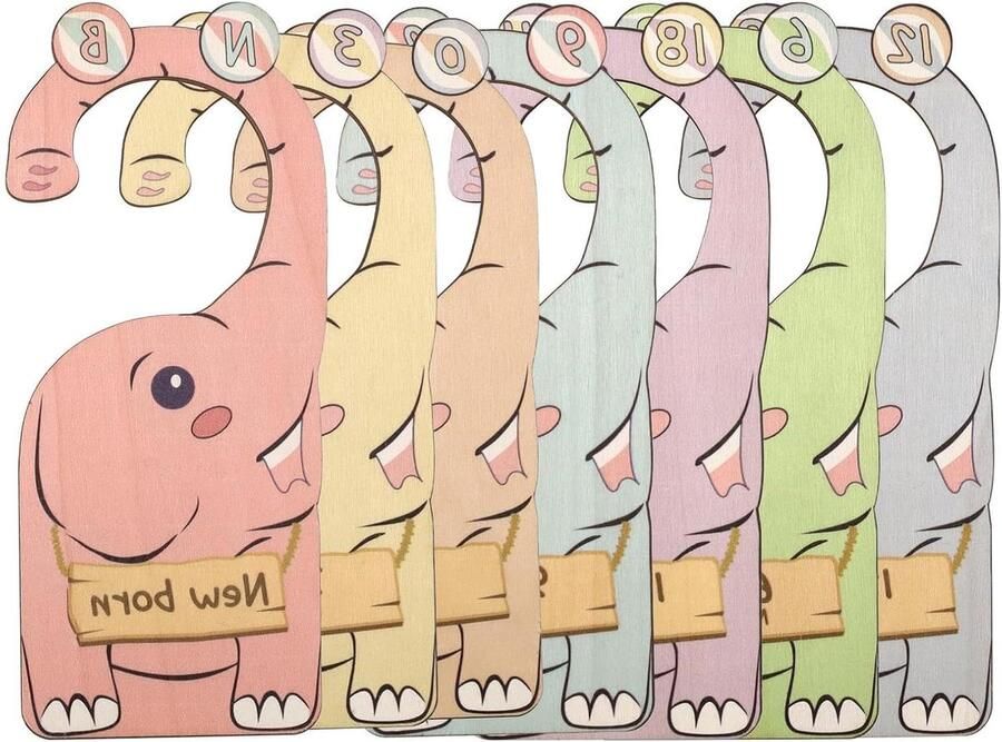 7-delige Maatscheiders Baby voor Kledingkast Houten Babykastverdeler Classificatie van Babykleding Praktische Indeling Kledingkast