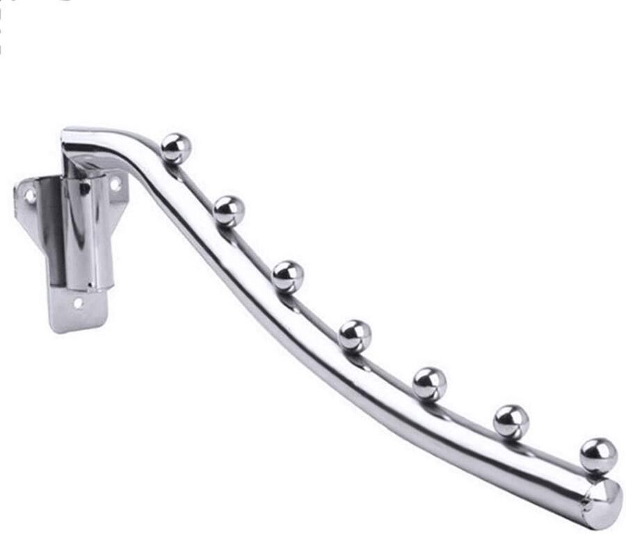 7 haken roestvrijstalen kledinghaak wandmontage droogrek wand opvouwbaar 180° draaibaar opvouwbare roestvrijstalen kledinghaak houder kledingrek droogrek roestvrijstalen garderobehaak zwenkarm