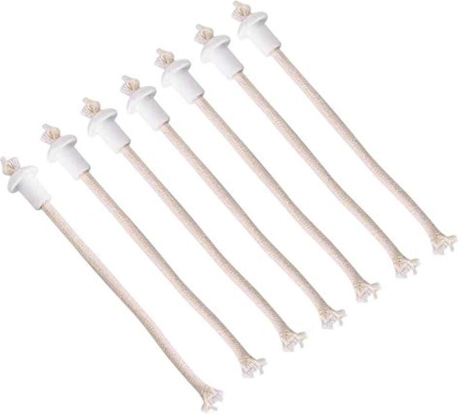 7 stuks olie lantaarn lont hittebestendige kerosine lont voor keramische houders fles wijn olie kaars lamp glasvezel