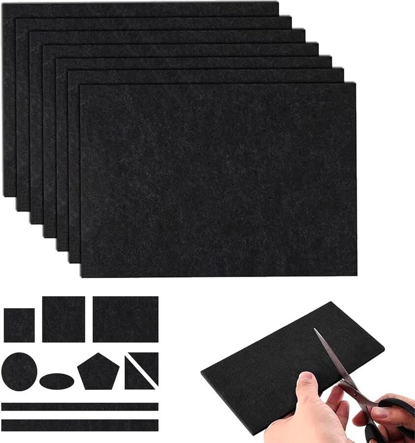 7 stuks Zelfklevende Viltglijders 300X210X3mm voor Stoelpoten Vilten Meubeldoppen