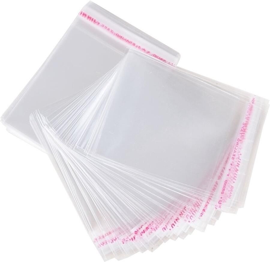 7 x 10 cm 200 pieces transparent plastic bags with adhesive strips for guest gifts and jewellery