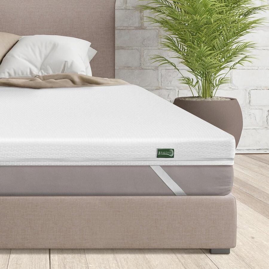 7-Zone Matras Topper 90x200 cm Ergonomische Traagschuim Matrasbeschermer Antislip & Ademend