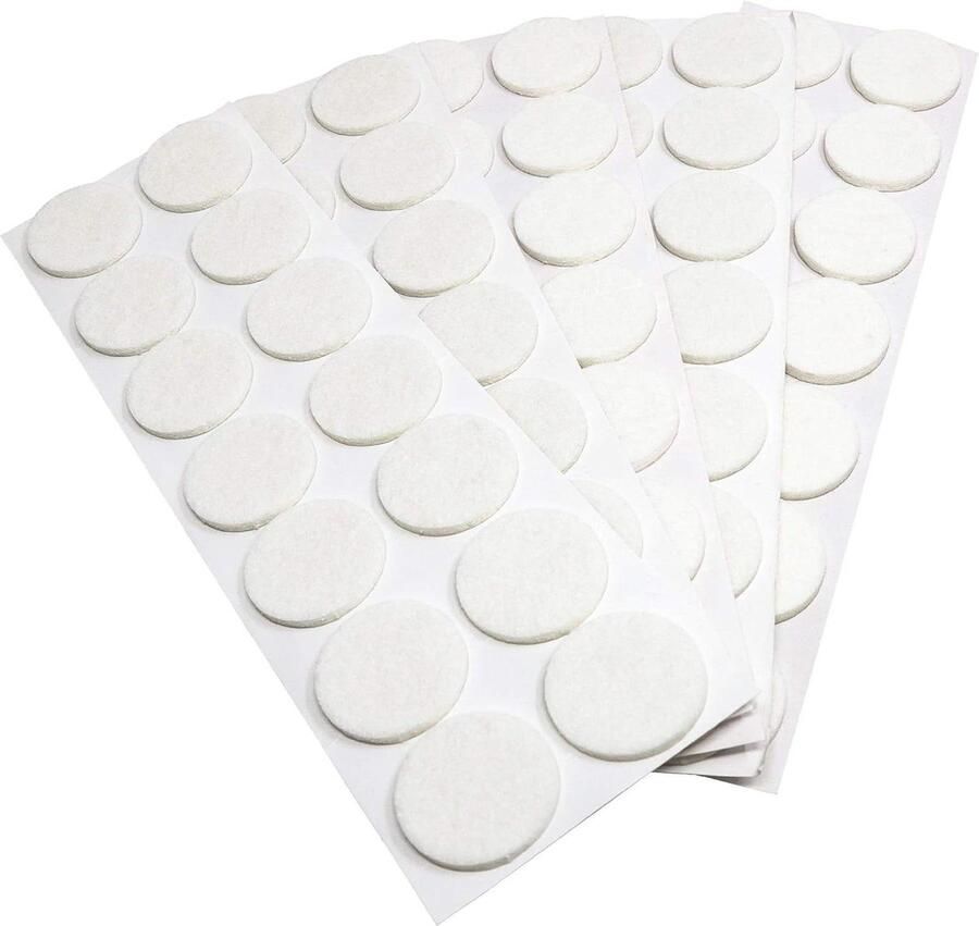 70 x zelfklevende viltglijders Wit ø 32 mm Rond Meubelviltglijders Dikte 35 mm Meubel- en vloerbescherming