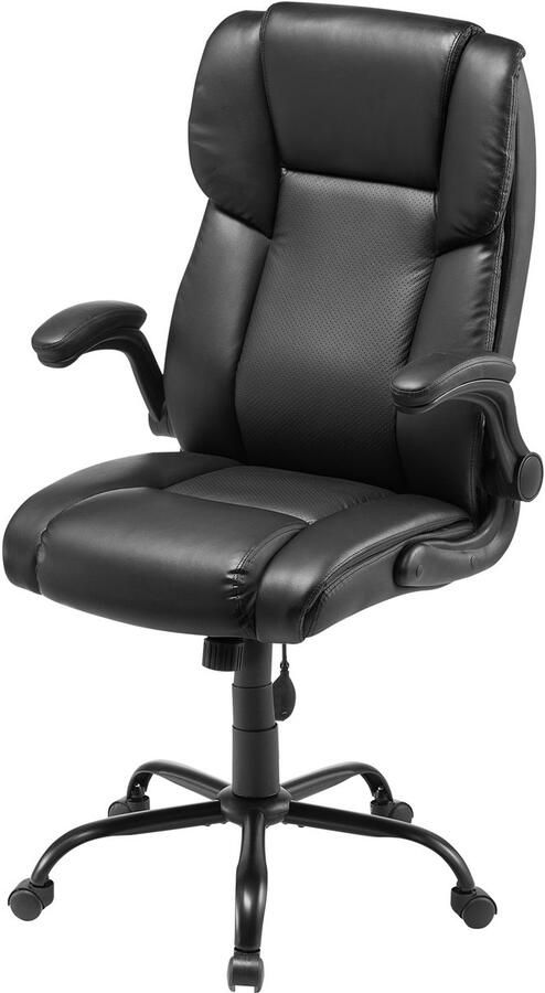 72 x 72.5 x 128 cm Executive Chair Hoge Rugleuning Met Uitgebreide Functies Voor Ultiem Comfort En Ondersteuning Op Kantoor Bij Het Studeren Of Gamen Zwart