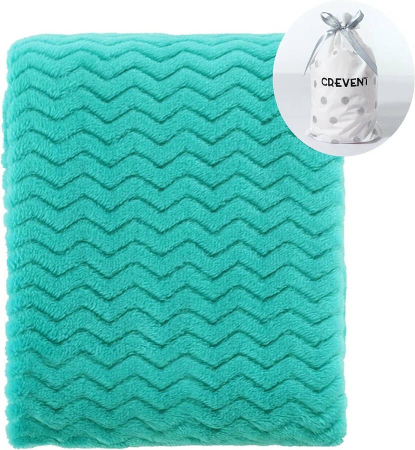 75 cm x 100 cm gezellige pluizige warme fleece kinderdeken voor meisjes jongens peuter wieg babybed wandelwagen (golvend blauwgroen)