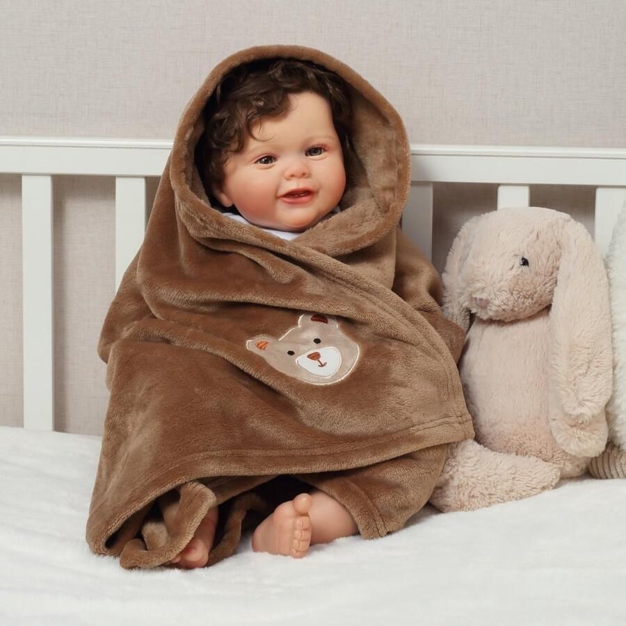 75 cm x 100 cm schattig gezellig pluizig warm babydeken voor meisjes jongens peuters beddengoed kinderbed kinderwagen babyshower verjaardag pasgeboren cadeau voor beer