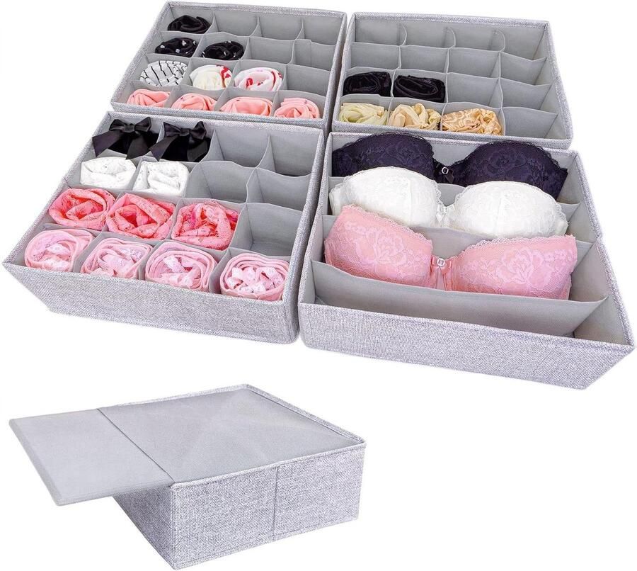 Organizer voor IKEA kledingkast Pax 75; stevige bodem; opberg- inzetsysteem voor lades voor sokken beha ondergoed 4-delige set