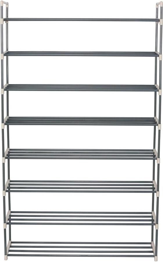 8-laags schoenenrek Stand Opslag Zware metalen schoenenplanken voor 40 paar schoenen