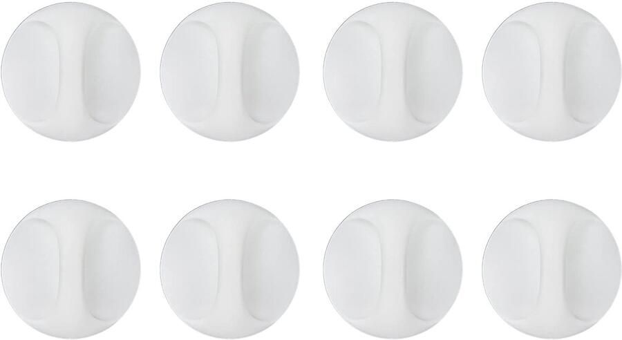 8-pack zelfklevende instant toiletgrepen kastknoppen ronde opening plakbare raamgrepen voor kastladen wit