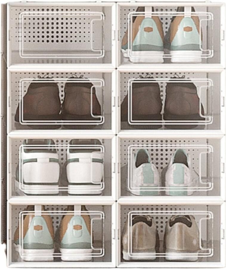 8 -serie schoenendoos set plastic schoenorganisator schoenopslag chaos gratis 33 3 x 23 x 14 cm