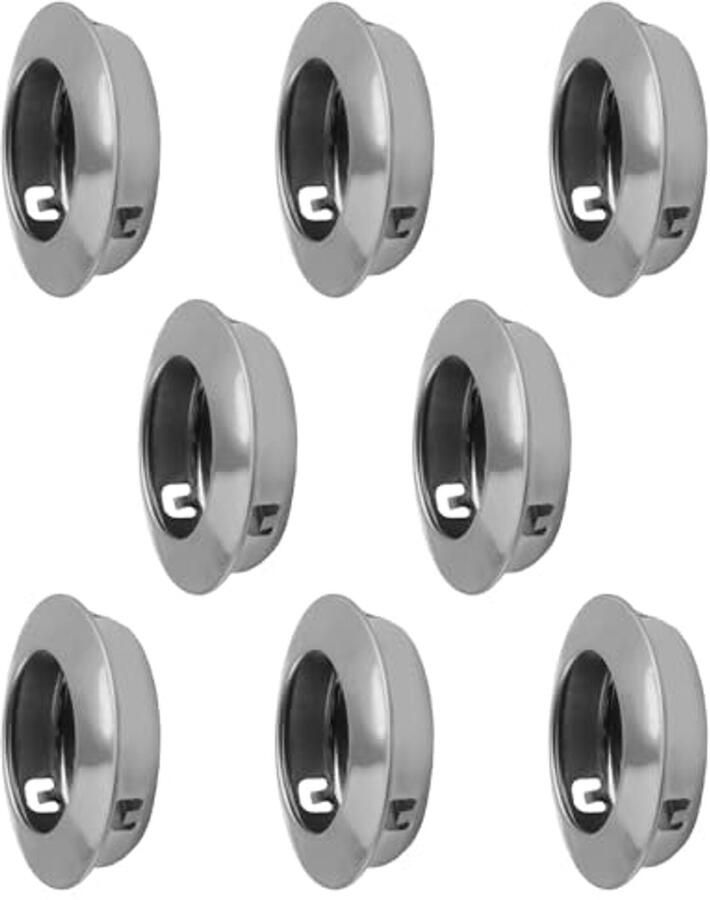 8 Stukken Ronde Schuifdeurgrepen voor Kast Roestvrijstalen Deurklinken voor Keuken en Meubel