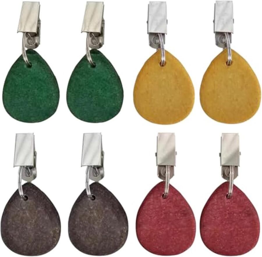 8 stuks 3 5*4 5 cm tafelkleedgewichtenclips marmeren tafelkleed clip picknicktafelkleedclips traanvormige tafelkleedklem woonaccessoires voor binnen en buiten kamperen bruiloft thuis groen geel bruin rood