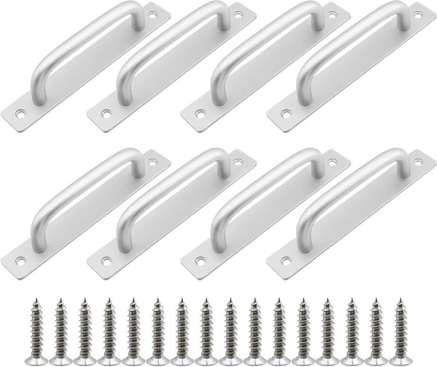 8 stuks Deurkruk Handgrepen keukenkastjes Handgrepen Kast Handgrepen voor deurtjes 5 gat in Het Midden van Aluminiumlegering Kasthandgrepen Handgreep keukenkastjes Voor ladekasten kasten keuken kledingkast en Ladehandvatten Zilver
