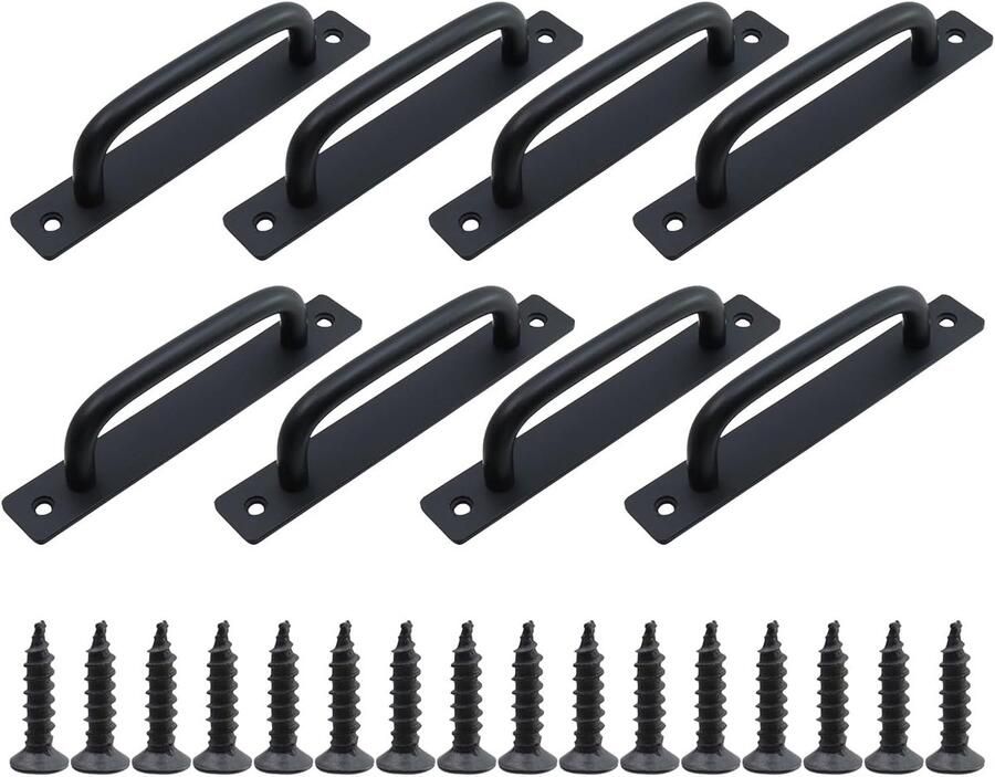 8 stuks Deurkruk Handgrepen keukenkastjes Handgrepen Kast Handgrepen voor deurtjes 5 gat in Het Midden van Aluminiumlegering Kasthandgrepen Handgreep keukenkastjes Voor ladekasten kasten keuken kledingkast en Ladehandvatten zwart