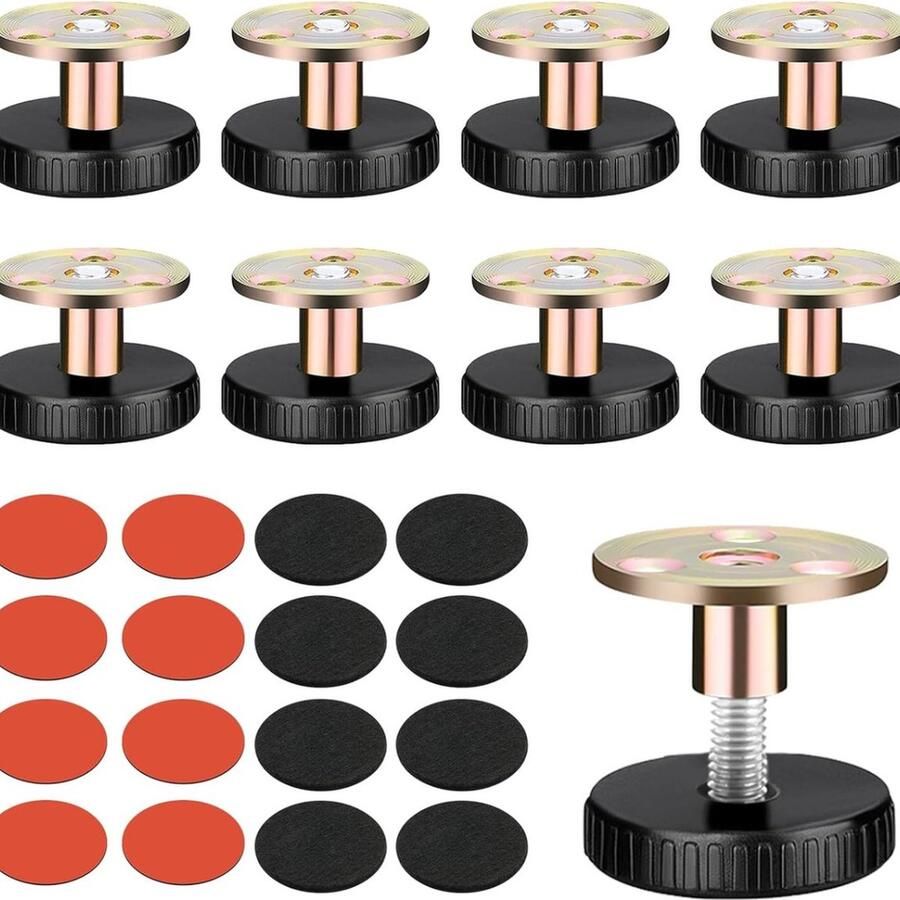 8 stuks in hoogte verstelbare poten meubelpoten in hoogte verstelbaar 27-40 mm meubelpoten verstelbaar zelfklevend in hoogte verstelbare poten voor meubels verstelbare meubelpoten voor bed