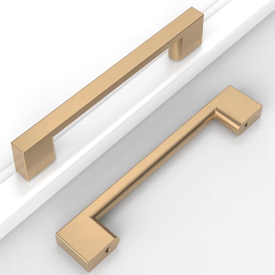 8 stuks keukengrepen 128 mm Gouden Kastgrepen voor Meubels Zinklegering Deurgrepen en Ladegrepen