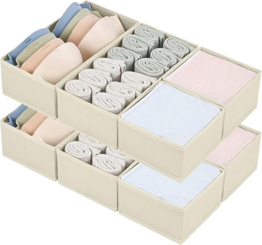 8 Stuks Lade Organizer Opvouwbare Opbergdoos voor Kledingkasten