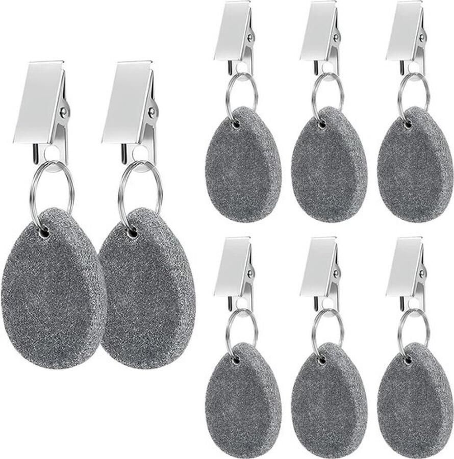 8 stuks natuurlijk marmeren tafelkleedgewichten met clips voor buiten tafelkledengewicht van marmer tafelkleed