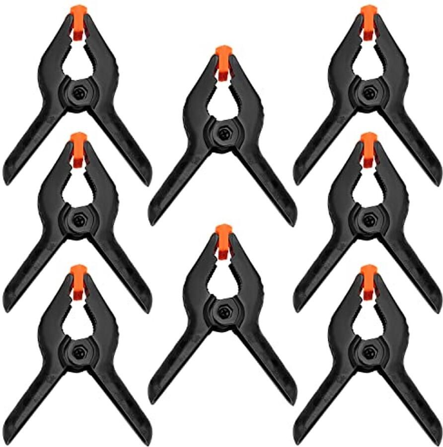 8 Stuks Nylon Veerklemmen 4 Inch Zware Kunststof Klemmen voor Doe-Het-Zelfprojecten