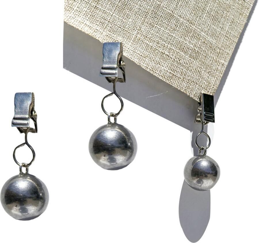 8 stuks tafelkleedgewichten 18 9 oz zware premium tafelkleedgewichten metalen ballen met roestbestendige clips extra gewichten voor gordijnen vlaggen en banners
